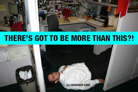 Me half-dead on my cubicle floor