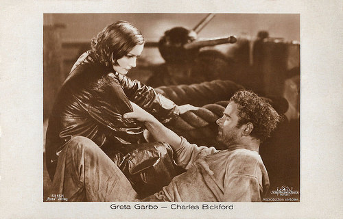 Greta Garbo and Charles Bickford in Anna Christie (1930)