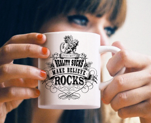Girl with Fates Motto Cup