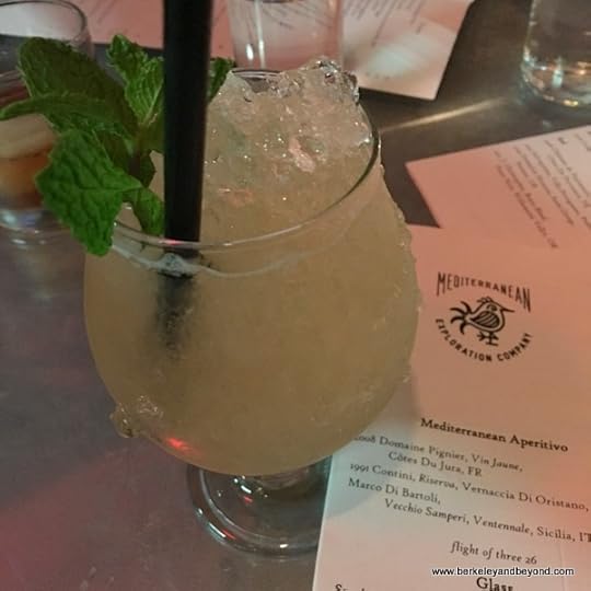 Peach Panther cocktail at Mediterranean Exploration Company in Portland, Oregon