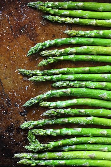 This quick and easy recipe for oven roasted asparagus is the perfect Spring side dish. This basic recipe can be seasoned many different ways; add lemon juice, garlic or shaved Parmesan for variations.