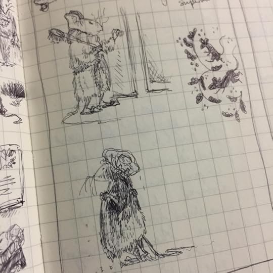 Bathing meese from Kathleen Jennings' sketchbook