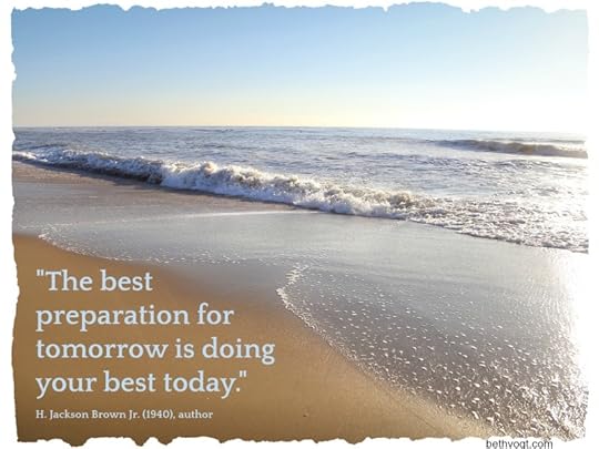 the shore with a quote on it