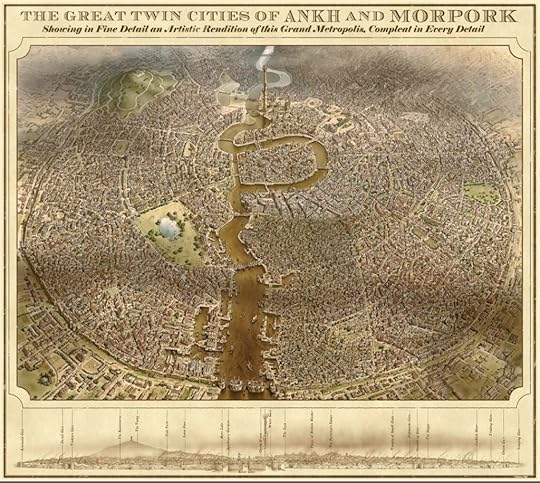 Ankh-Morpork map, the Discworld