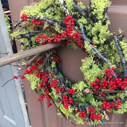 seasonal wreath at Portland Farmers Market in Portland, Oregon