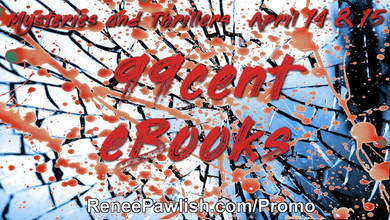 Banner for discounted mystery and thriller ebooks