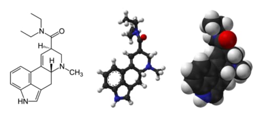Molecular structure of lysergic acid diethylamide, LSD (public domain via Wikipedia)