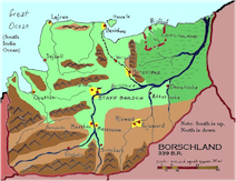 A map of Borschland (from an earlier book in the series)