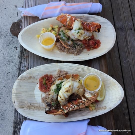 lobster plates at Lobster Shack on Half Moon Cay, Bahamas