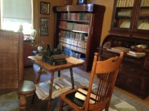 Muir study with typewriter