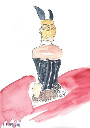Cynthia Morris art illustration watercolor live model Dr Sketchy