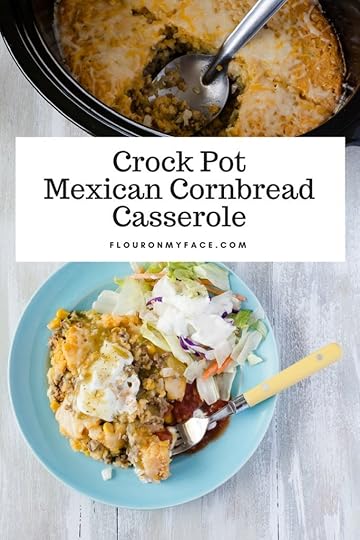 Crock Pot Mexican Cornbread Casserole recipe is layers of ground beef, cheese and real cornbread made with cornmeal.