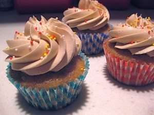 vegan banana bread french toast cupcake