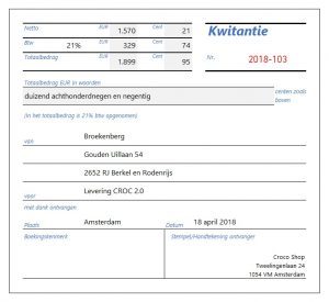 voorbeeld kwitantie maken in excel