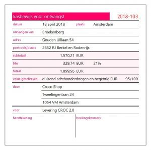 voorbeeld kwitantie maken in excel