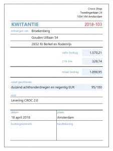 voorbeeld kwitantie maken in excel