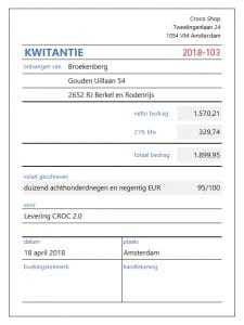 voorbeeld kwitantie maken in excel