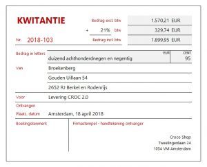 voorbeeld kwitantie maken in excel