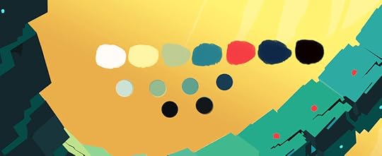  Main colors at top. I started mixing intermediates beneath them. 