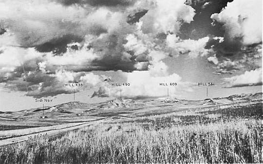 Hill complex in Sidi Nsir area, 1943 (US Army Center of Military History)