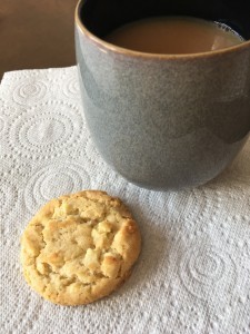 White choc chip cookie