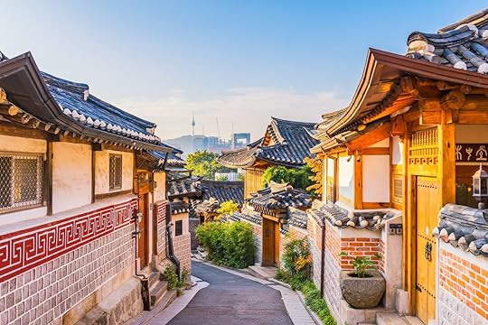 Sunrise of Bukchon Hanok Village in Seoul, South Korea