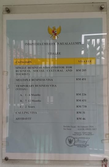 kedutaan besar republik indonesia kuala lumpur 10 visa fee