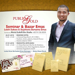 Post image for Seminar Emas Public Gold Indonesia, Januari 2018 (Jakarta & Jogja)