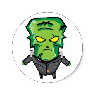 Little Frankie Classic Round Sticker