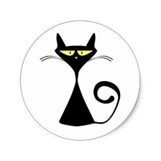 Black Cat Stickers