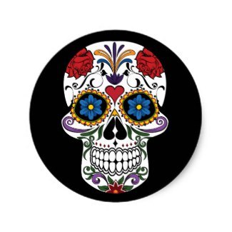 Sugar Skull Classic Round Sticker