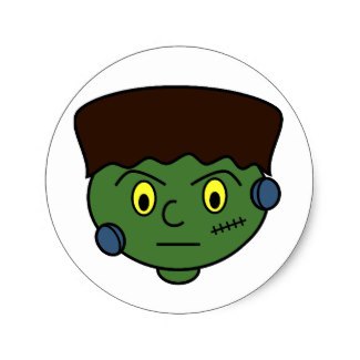 Teenage Frankenstein Monster Classic Round Sticker