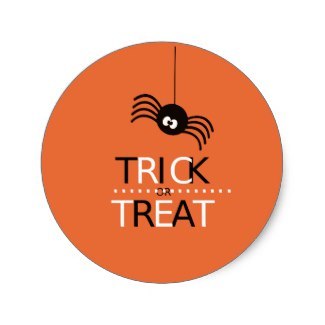 Trick or Treat Spider Classic Round Sticker