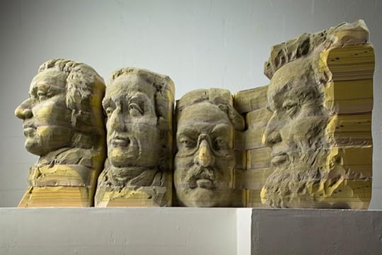 Mount Rushmore Made From Old Phone Books by Long-Bin Chen