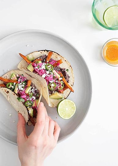 Sweet Potato French Fry Tacos with a chipotle mayo sauce from The Fauxmartha