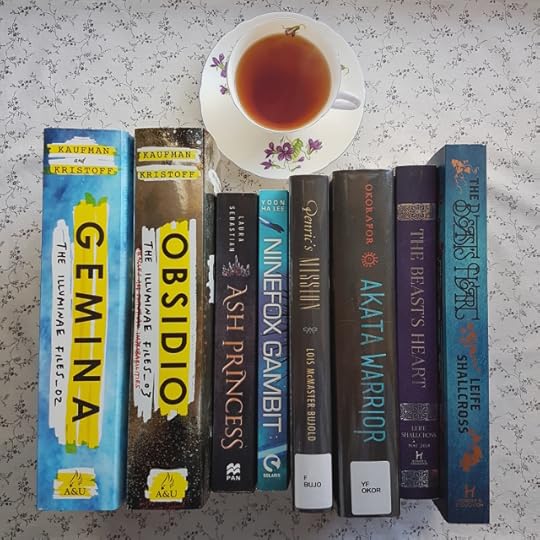 Earl Grey Editing, Mt TBR, Gemina, Obsidio, The Illuminae Files, Amie Kaufman, Jay Kristoff, The Ash Princess, Laura Sebastian, Ninefox Gambit, Yoon Ha Lee, Penric's Mission, Penric and Desdamona, Lois McMaster Bujold, Akata Warrior, Nnedi Okorafor, The Beast's Heart, Leife Shallcross, books and tea, tea and books