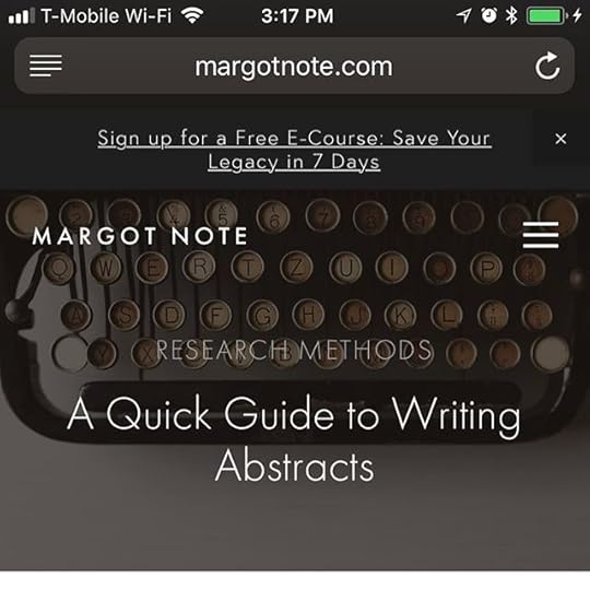 A few tips on the fine art of writing abstracts for academic papers. Read more at www.margotnote.com/blog