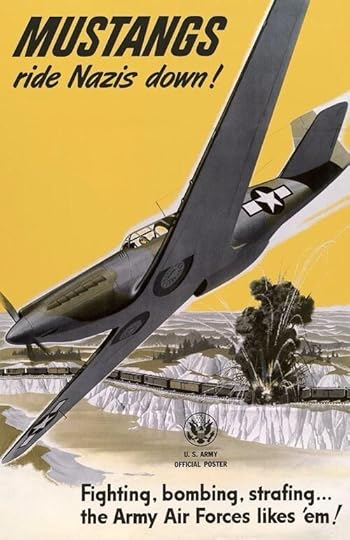 US poster featuring the North American P-51B Mustang, WWII