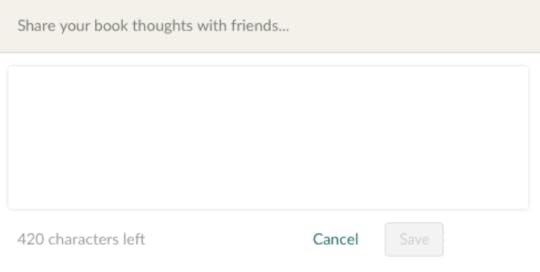 Share your book thoughts