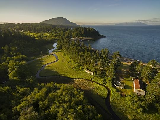 Aerial view Lummi Island