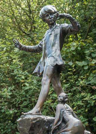 Peter Pan statue in Kensington Gardens by Sir George Frampton