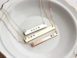 birthstone bar necklace