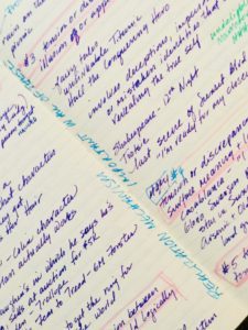 Image of handwritten notes