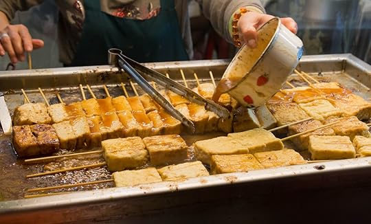 Stinky tofu street food