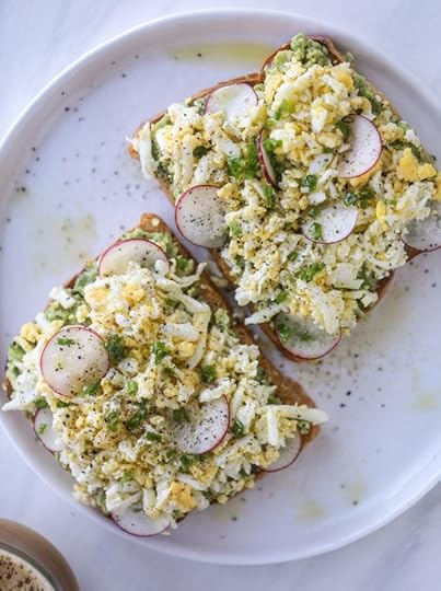 shaved egg avocado toast I howsweeteats.com #avocado #toast #egg #breakfast