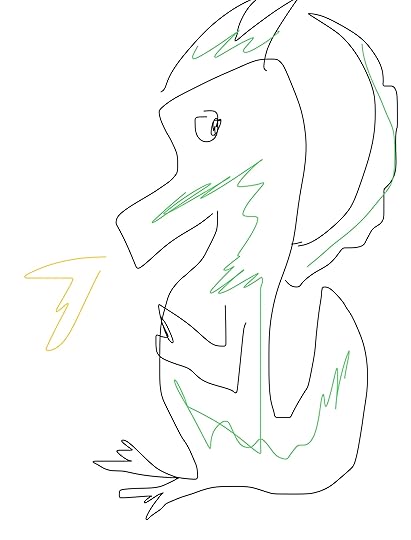 Super rough dragon sketch from phone