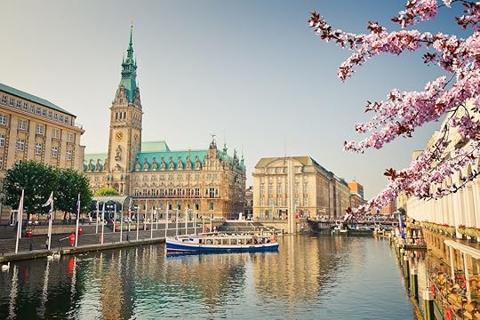 Hamburg Townhall Alster river