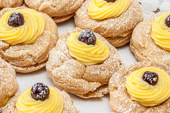 Italian zeppole custard