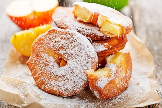 Italian fried battered apple rings