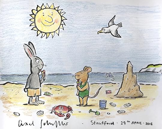 Pip and Posy on the beach